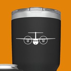 Q400 Dash 8 [Front Cup Decal] Q400 Dash 8 Decal, Q400 Dash 8 Sticker, de Havilland Dash 7, Q200 Q300, Bombardier Vinyl Decal