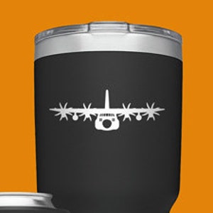 C-130H 8 Blade Decal - Mini Jet - Cup Decal / C130H Decal / C130 Vinyl Decal / C130 Decal / C130 Gift / C130 Sticker / C130H Decal