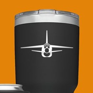 F-8 Crusader [Cup Decal] F8 Decal, F-8 Sticker, F8 Sticker, F8U Crusader, Vought F-8 Decal, Vought F-8 Crusader, F-8 Crusader Decal
