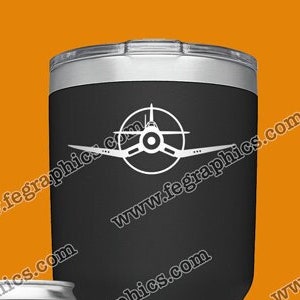 F4U Corsair [Cup Decal] F4U Corsair Vinyl Decal Sticker, F3A-1, Vought F4U Corsair, FG-1 Decal, fegraphics Nate