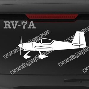 Vans RV-7A Decal [side] RV7A Vinyl Decal Sticker, Vans Aircraft Kit, RV ...
