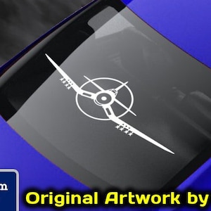 F4U-4 Corsair w/Chin Scoop Rockets [Front] F4U Corsair Decal, Vinyl Decal Sticker, Vought F4U Corsair, FG-1, fegraphics Nate