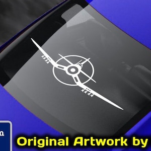 F4U Corsair w/ Rockets [Front] F4U Corsair Decal, Vinyl Decal Sticker, Vought F4U Corsair, FG-1, fegraphics Nate