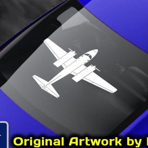 Twin Commander 500 [TOP] Shrike Commander 500S, Vinyl Decal Sticker, Rockwell Intl, Aero, fegraphics Nate