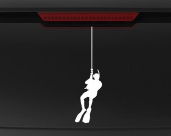 Rescue Swimmer [Hanging] Rescue Swimmer Decal, Pararescue Decal, Aviation Rescue Swimmers, AIRR, Aviation Survival Technician, AST