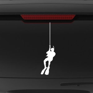 Rescue Swimmer [Hanging] Rescue Swimmer Decal, Pararescue Decal, Aviation Rescue Swimmers, AIRR, Aviation Survival Technician, AST