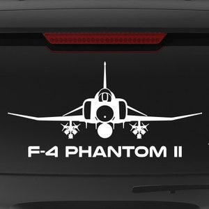 F-4J Phantom II [w/Lettering Loaded] F4J Decal, F-4S Vinyl Decal, F4J Sticker, F-4J Phantom II, F4B F4J F4N F4S F4K Gift, Naval Pilot