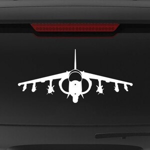 AV-8B Harrier [Front Down] AV8B Decal, AV8 Sticker, AV-8B Harrier II, Jump Jet, usmc, usn, Gift, McDonnell Douglas, Boeing, Vinyl Decal