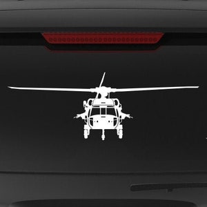 UH-60 Black Hawk Vinyl Decal - Large Military Helicopter Sticker For Cars & Windows