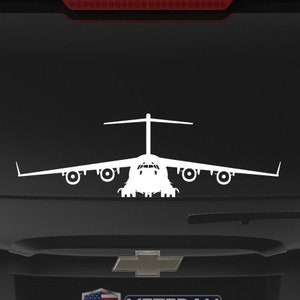 C-17 V2 Decal [Front Ground Gear Taxi] C17 Decal, C-17 Sticker, C17 Sticker, C-17 Vinyl Decal, Boeing C-17 Decal, C-17 Globemaster III