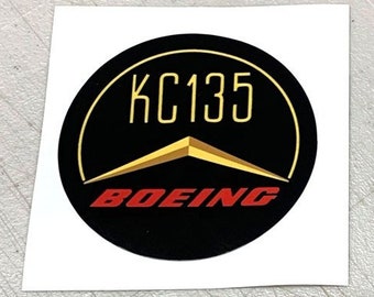 KC-135 Yoke Decal - Reproduction KC-135 Yoke Logo Sticker, KC135 Stratotanker Sticker, Boeing KC-135 Stratotanker, Yoke Hub Placard