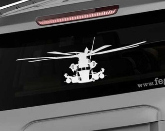 CH-53E Super Stallion [Front Flight Gear Up] Vinyl Decal Sticker,  Helicopter, USMC Veteran, Combat Aircrew, Marine, Wings