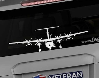 DHC-7 Dash 7 [Gear Down Doors Open] de Havilland DHC-7, de Havilland Canada DHC7, O-5A Gift, Vinyl Decal Sticker, fegraphics Nate