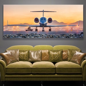Gulfstream IV - C-20H - Kabul Afghanistan &quot;Front View&quot; Gallery Wrapped Canvas