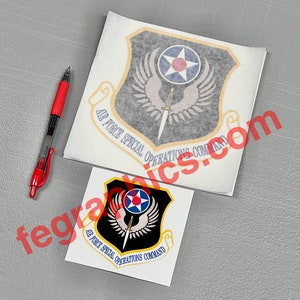AFSOC Patch Decal [Full Color] Air Force Special Operations Command Patch, USAF Spec Ops, Rescue, Vinyl Decal Sticker