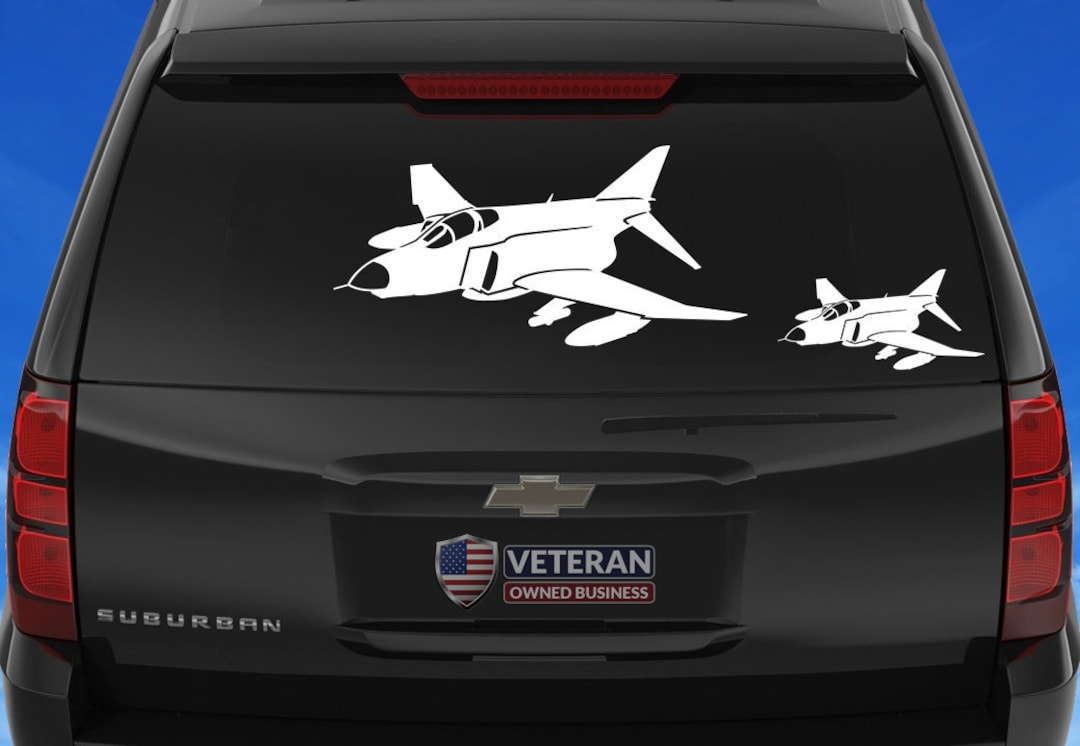 F-4 Phantom II [angle 2] F4E Decal, F-4 Vinyl Decal, F-4 Sticker ...
