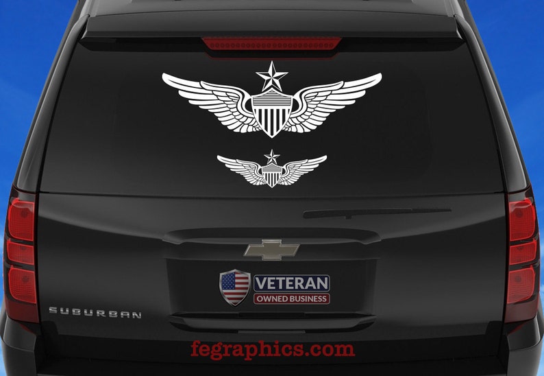 Army Aviator Badge senior Pilot Wings Vinyl Decal Vinyl Etsy