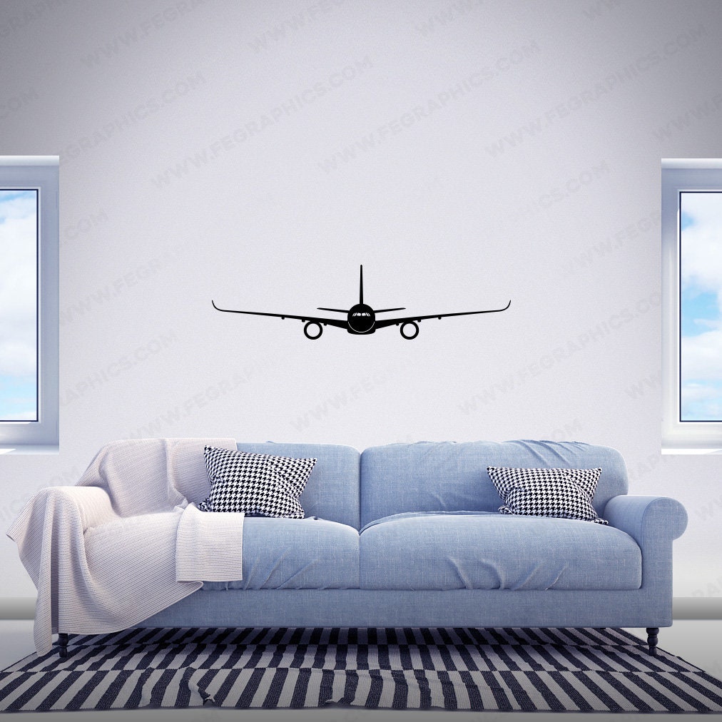 Airbus A350 Decal [front] A350 Vinyl Decal, A350 Vinyl Sticker, Airbus ...
