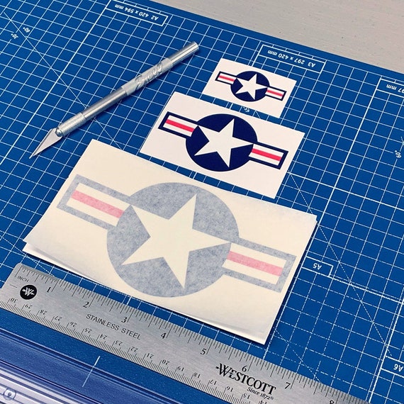 1/300 USA Early War White Star Roundel Decals 
