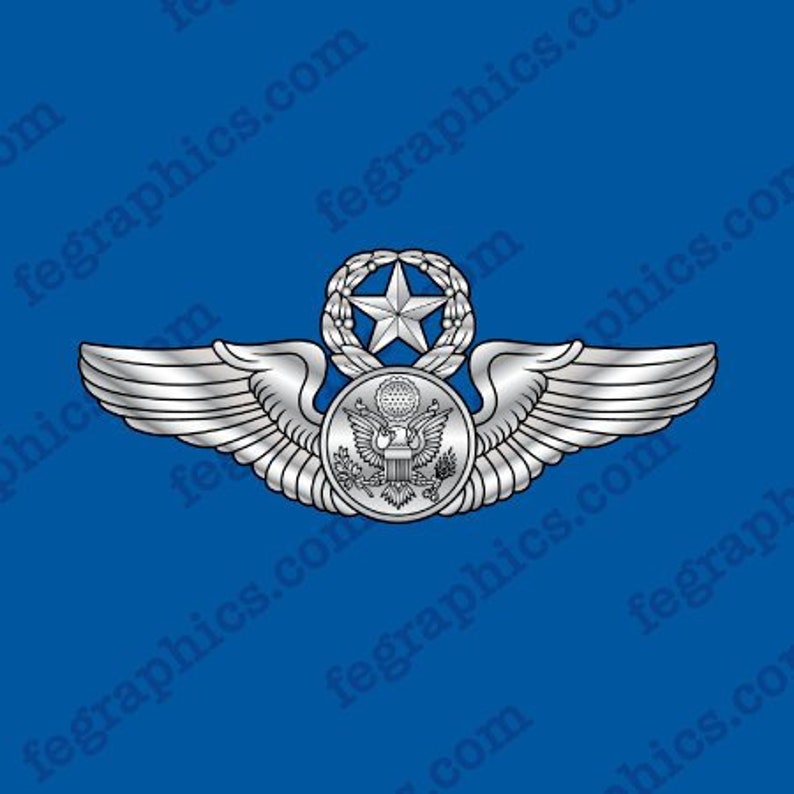 Enlisted Aircrew Wings Decal Master USAF Full Color Chief Etsy