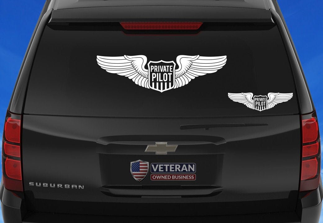 Private Pilot Wings [cut Vinyl Decal] PPL License, CFI Instructor ...