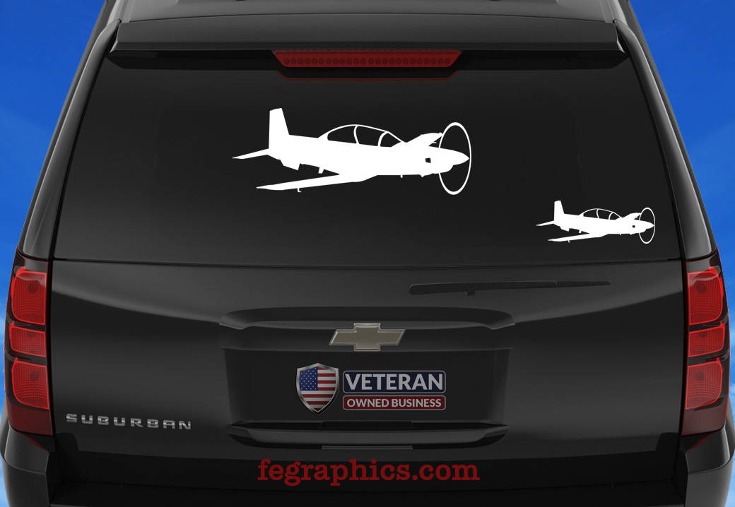 T-6 Texan II - Ángulo - Calcomanía de vinilo / Adhesivo
