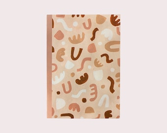 Patterned A5 Notebook - Organic Shapes