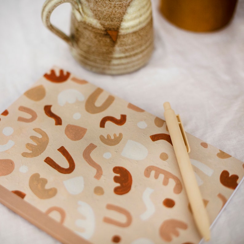 Patterned A5 Notebook - Organic Shapes - Etsy