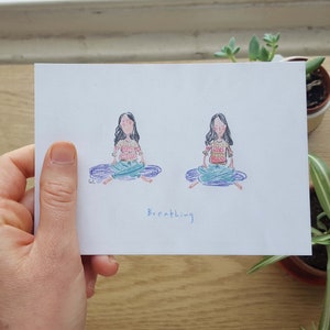 Atmen postkarte