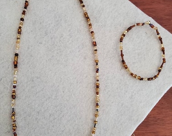 Kralen ketting en armband set