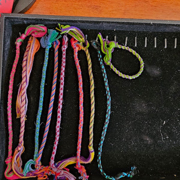 Hand-woven friendship bracelets