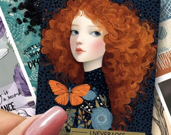 Inspirational ATC Cards Junk Journal Ephemera Scrapbook Printable  Mini Art Prints