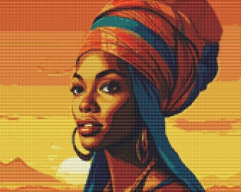 Discover the Enchanting Diversity of South Africa: A Travel Poster Cross Stitch Pattern #01saf