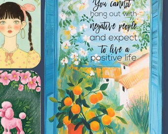 Playful Retro Junk Journal Scrapbooking Gift Tags Card Toppers PDF Download