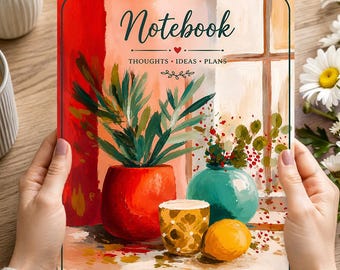 Colorful Still Life 4-in-1 Printable Journal Botanical Writing Gratitude Planner 8.5x11 Digital Download