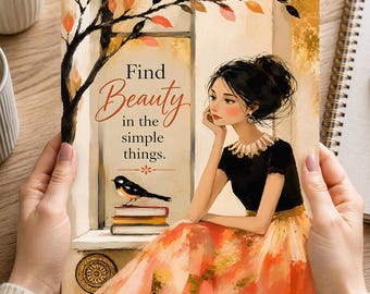 Printable Journal: Woman, Bird, Gratitude, Daily Planner (Digital Download)