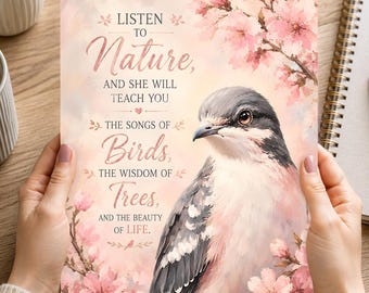 Songbird Floral Journal: 4-in-1 Gratitude, Planner, Writing (Digital Download)
