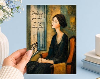 Holding You Close In My Thoughts | Printable 5x7 Art (Digital Download) Junk Journal, Ephemera, Scrapbook, Collage, Card Making