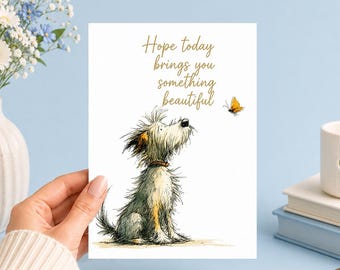 Hope Today Brings You Something Beautiful | Printable 5x7 Art (Digital Download)Junk Journal, Ephemera, Scrapbook, Collage, Card Making