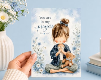 Printable You Are In My Prayers  5x7 Art Junk Journal, Ephemera, Scrapbook, Collage, Card Making