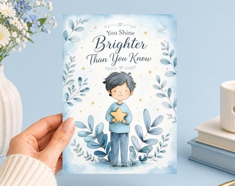 You Shine Brighter Than You Know | Printable 5x7 Art (Digital Download) Junk Journal, Ephemera, Scrapbook, Collage, Card Making