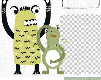 Personalize it! Monster Kids Photo Art: Room Decor (PNG Digital File)