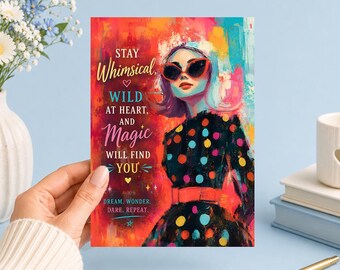 Stay Whimsical Printable Art Junk Journal, Ephemera, Scrapbook, Collage, Card Making