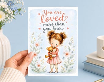 You are loved more than you know | Printable Art 5x7 Inches (Digital Download) Junk Journal, Ephemera, Scrapbook, Collage, Card Making