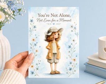 You’re Not Alone Not Even For A Moment  Printable Art 5x7 Junk Journal, Ephemera, Scrapbook, Collage, Card Making