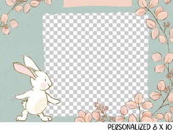 Personalize it!  Bunny Photo Art: Custom Baby Keepsake (PNG)
