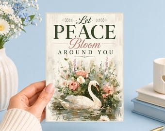 Let Peace Bloom Around You Printable Art Junk Journal, Ephemera, Scrapbook, Collage, Card Making