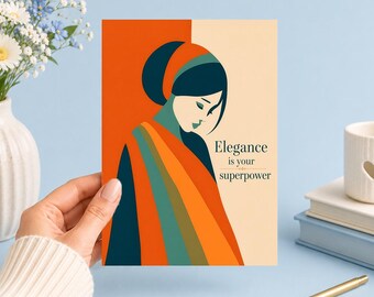 Elegant Woman Superpower Printable Art Junk Journal, Ephemera, Scrapbook, Collage, Card Making