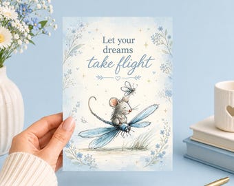 Let Your Dreams Take Flight | Printable 5x7 Art (Digital Download)Junk Journal, Ephemera, Scrapbook, Collage, Card Making