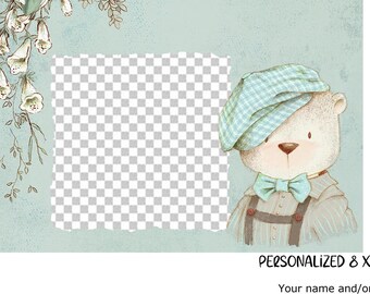 Personalize it!  Baby Photo Art: Nursery Keepsake Gift (8x10 PNG)